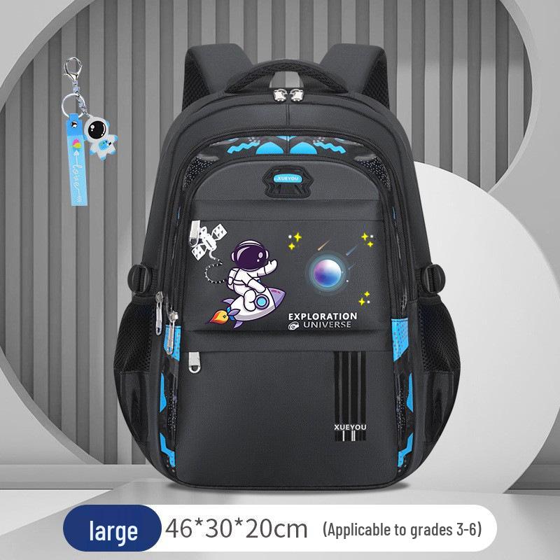 Lightweight Astronaut Backpack for Elementary Students, Large Capacity, Spine Protection, Wear-Resistant, Grades 1-6