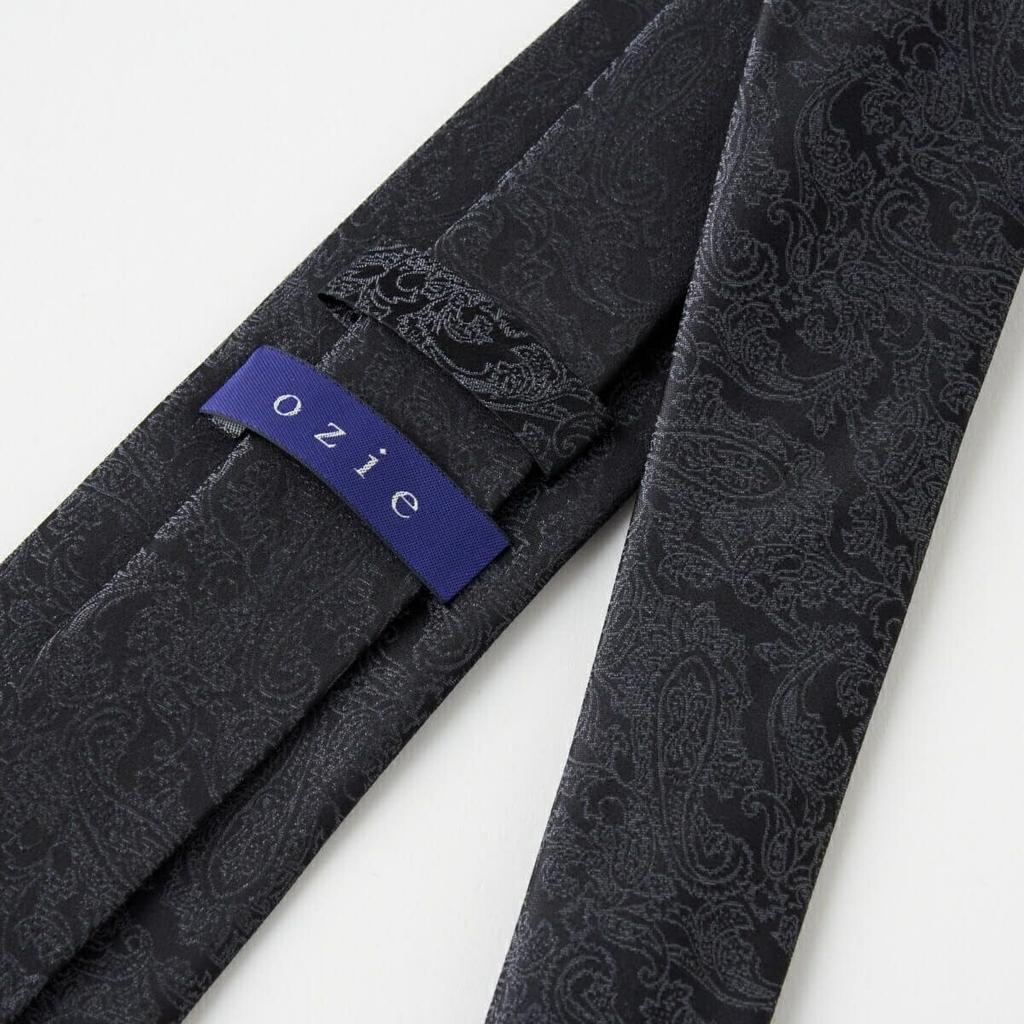 [Ogier] 100% Silk Tie, Regular Tie, Jacquard Weave, Paisley Pattern, Gift, Business, Men's, Stylish, 8cm Width