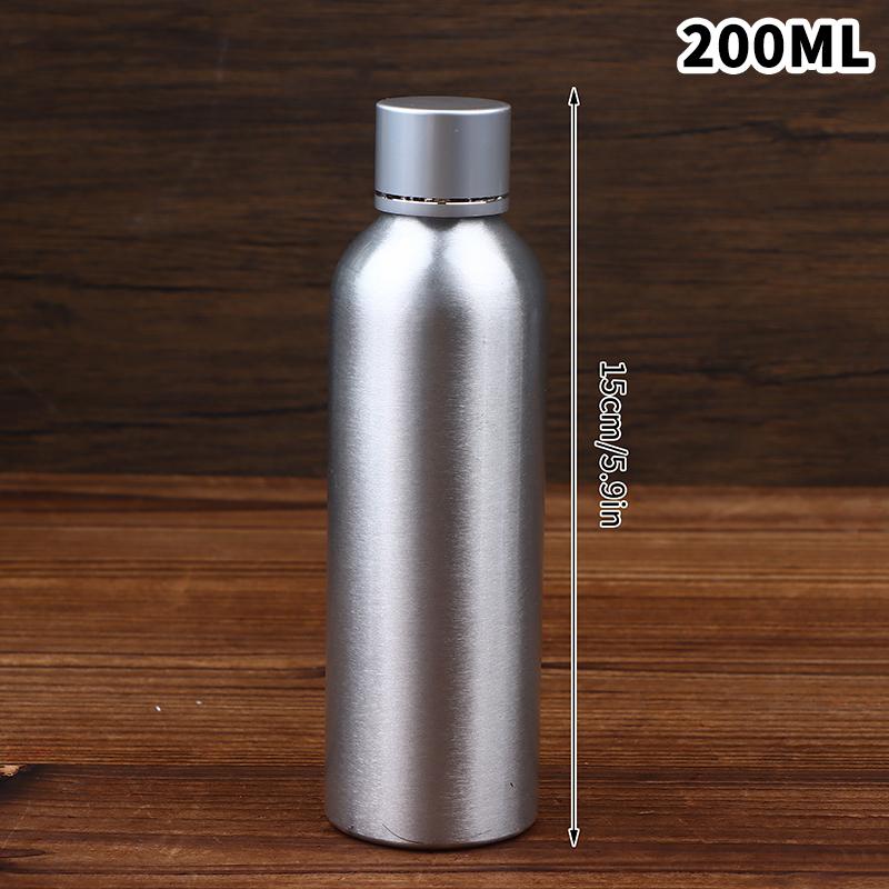 30/50/60/100/120/150/200/250Ml Aluminum Bottle With Lid Cosmetic Refillable Bottles Silver Lid Aluminum Container Travel Bottle