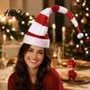 Christmas Window Display Props Elf Pointed Hat Striped Hat with Pompom or Funny for Adults Bells Cosplay Adults Holiday Party Costume Novelty