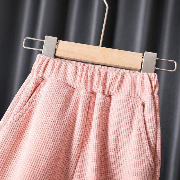 2024 Spring/Autumn Girls' Cartoon Bear Sweatshirt & Pants Set