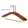 Solid Wood Black Walnut Hanger with Copper Hook, Non-Slip Design for Bedroom and Hotel Garments