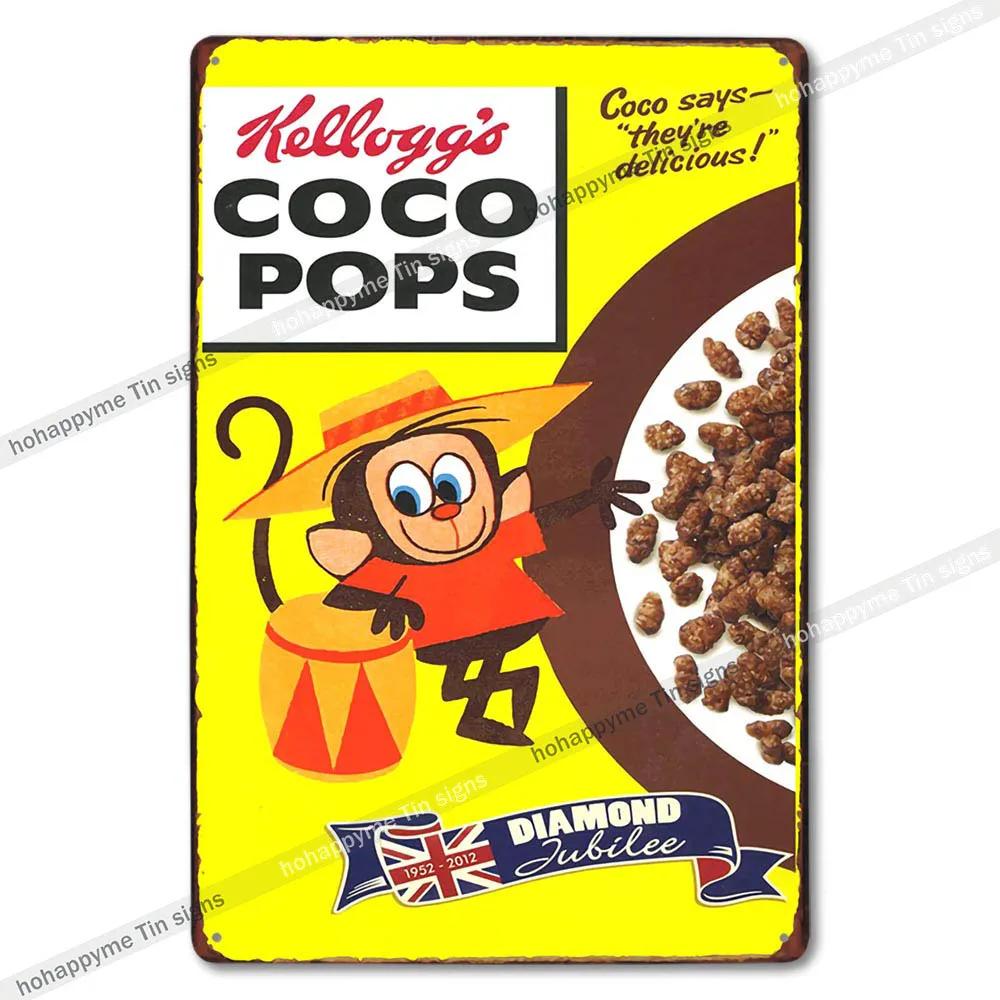 Retro Metal Tin Signs Vintage Food Ad Kitchen Wall Decor Home Art