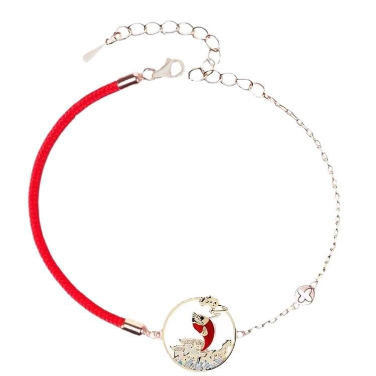 Gezeiten Kois Armband: Festliches rotes Seildesign für Frauen, Paare & Studenten – Ein Glücksbringer-Geschenk