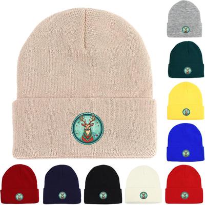 Green Elk Warm Knitted Cap Beanie, Fantastic Beast Skull Cap Slouchy Thermal Hip Hop Bonnet Knit Hat Beanie