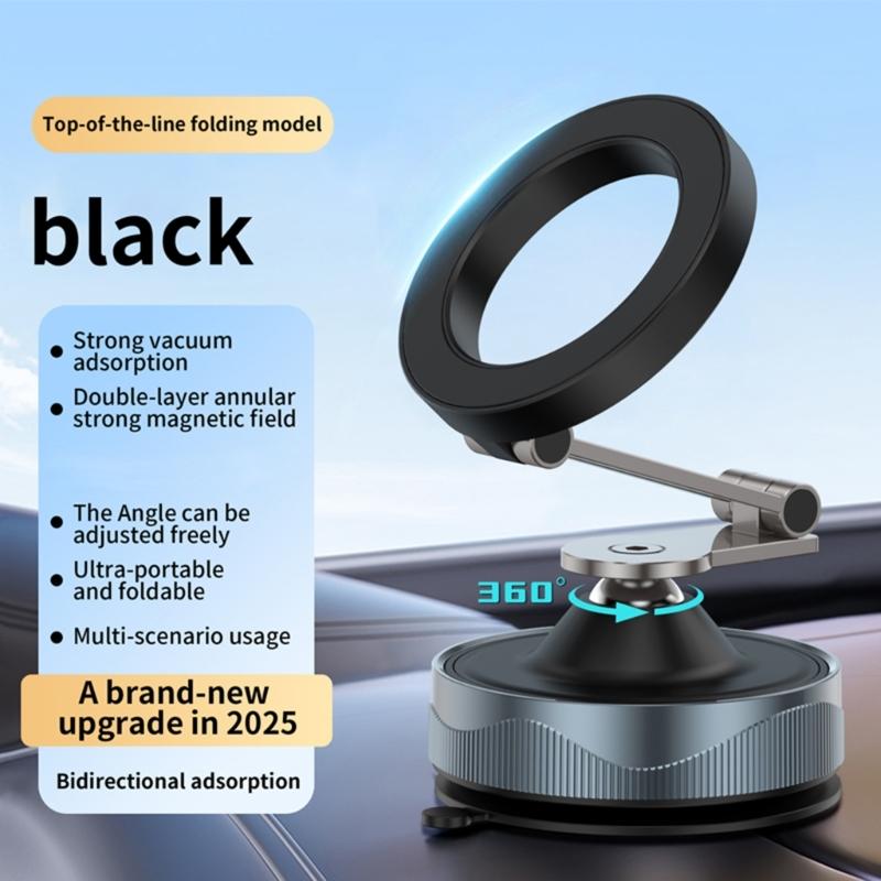 Car Phone Holder Strong Magnets & Vacuum Suctions Cup Adjustable Car Phone Mount, Phone Holder for Desk