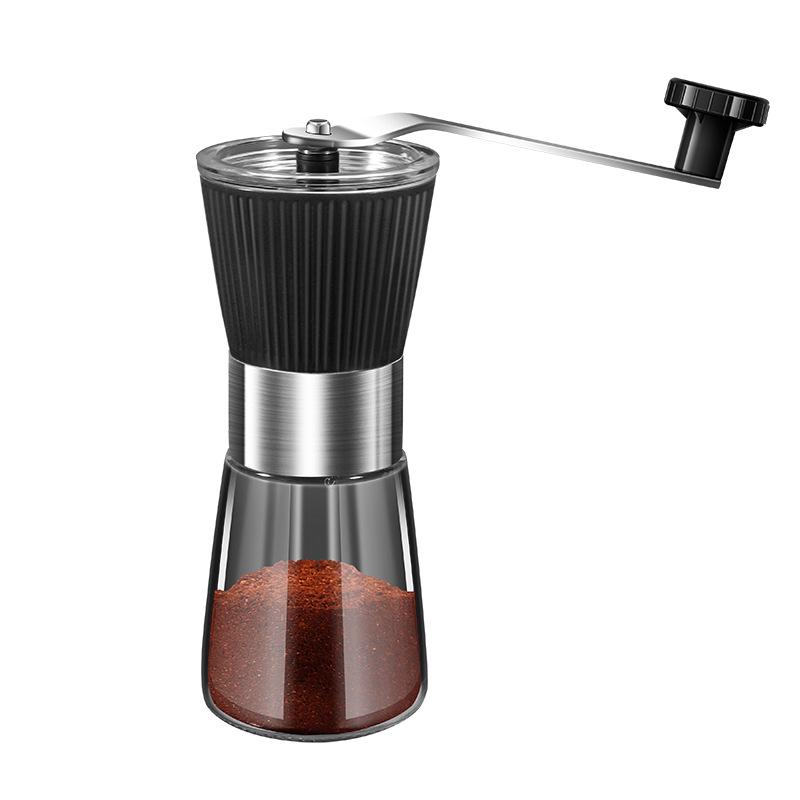 304 Stainless Steel Hand-Crank Coffee Grinder: Large Capacity, Portable, Multi-Function Bean Grinder for Home Use.