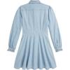 Polo Ralph Lauren Dress Washed Cotton Fabric Needle And Pleats Blue Kids Kids dress 313950549-001