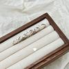 Yousheng Women Ring Simple Style Bright Luster Geometric Smooth Polished Adjustable Decorative Gift Alphabet A-Z Letters Initial Name Finger Ring