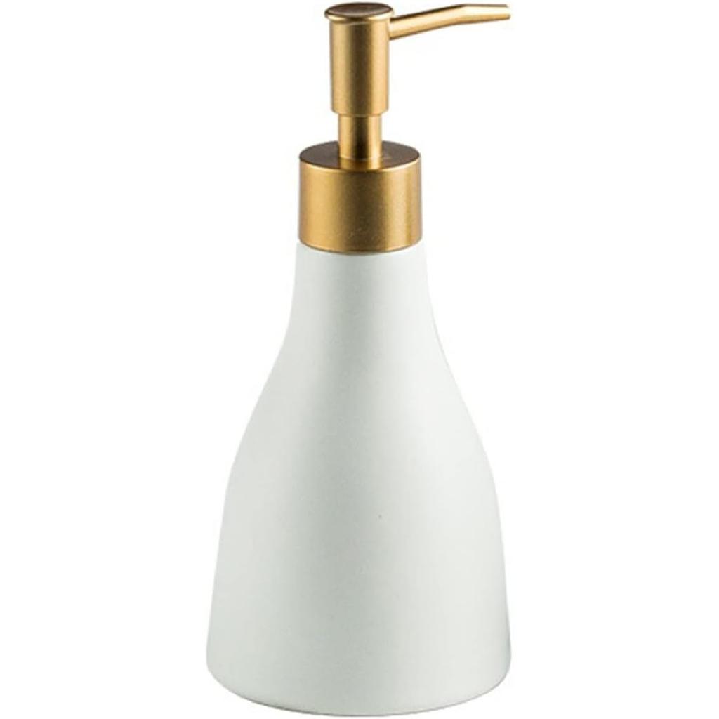 Soap Dispenser Black/White/Grey/Khaki and Gold Kitchen Soap Dispenser Ceramic Lotion Soap Dish Bathroom Supplies Soap Dispenser Refillable Hand Soap