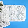3D Cake Molds Snowflake Shaped Cake Decorating Molds Soap Moulds Desset Molds Suitable for Hand-Making Soap Dessert
