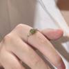 2026 New Chinese Jade Open-ended Adjustable Ring for Women Simple Personalized Daily Accessories Prom Jewelry Birthday Gifts