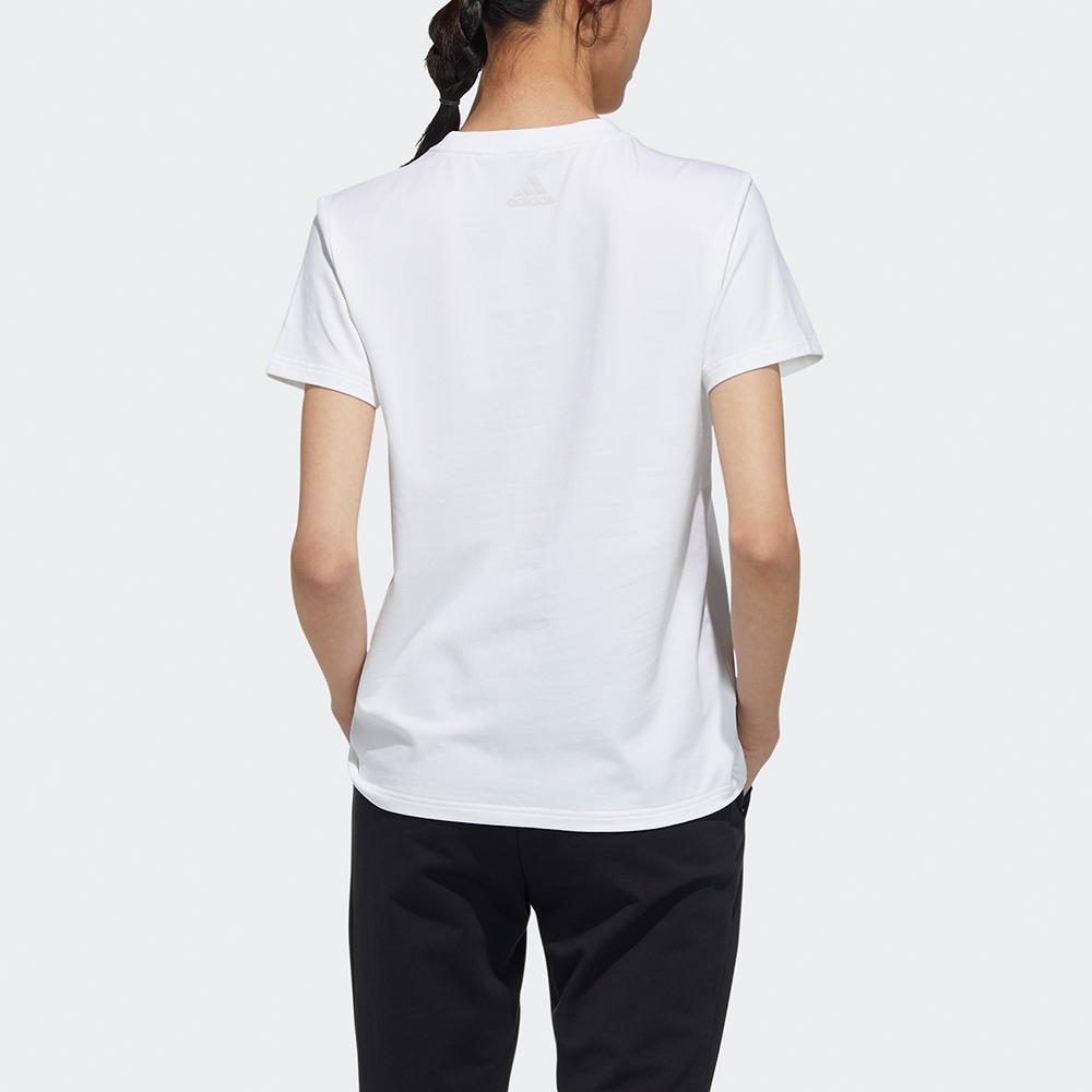 Adidas Foil Print Round Neck Sports Tee Women Tops White GP0699