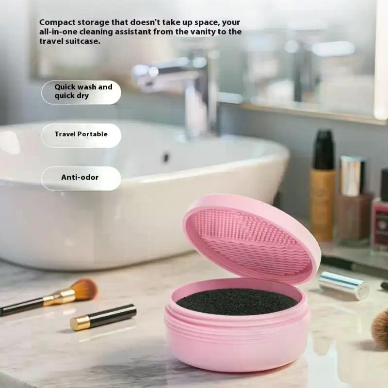 Make-up Pinsel Reinigungsbox Schnelle Reinigung Schwamm Lidschattenpinsel Trockenreiniger Kosmetik Waschen Reinigen Puderwerkzeug Make-up Zubehör