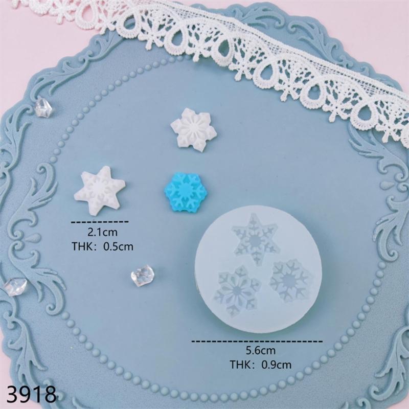 Snowflake Silicone Mold For Chocolate Baking Christmas Cake Decoration Reusable Food Safe Nonstick Design Mould