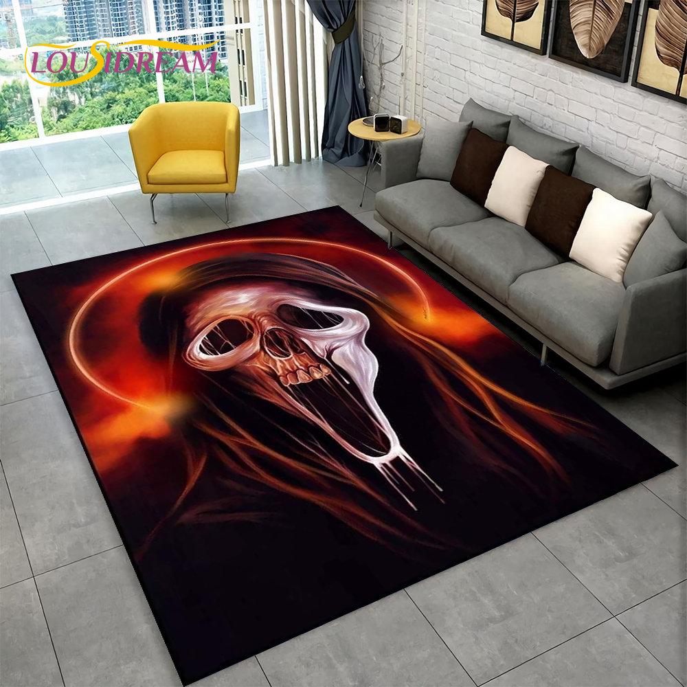 Horrorfilm-Charakter Chucky Saw Cartoon-Teppich, Teppich für Wohnzimmer, Schlafzimmer, Sofa, Fußmatte, Dekoration, rutschfeste Bodenmatte