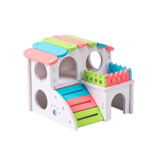 Yousheng Hamster House Breathable Double Layers Living Hut Small Pets Hamster Hideout Hut Pet Toy