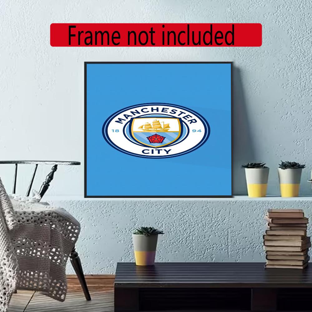 Manchester City 5D Diy Diamond Painting Round Diamond Diy Frameless Holiday Artwork Suitable For Home Office Wall Decoration