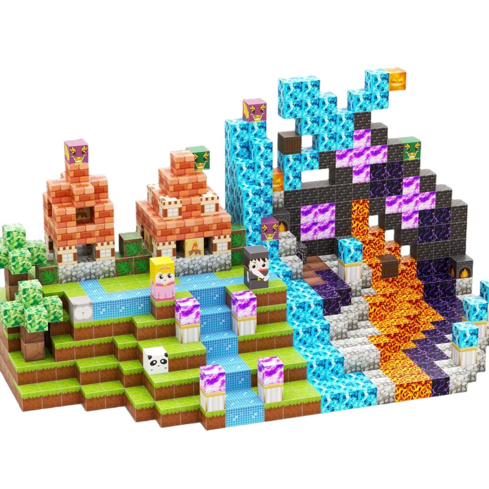 Magnetisches Spielzeug Kreatives Puzzlespielzeug mit Figuren, ABS-Bausteinen, geeignet für Konstruktion und Kreation, perfekt als Geschenk
