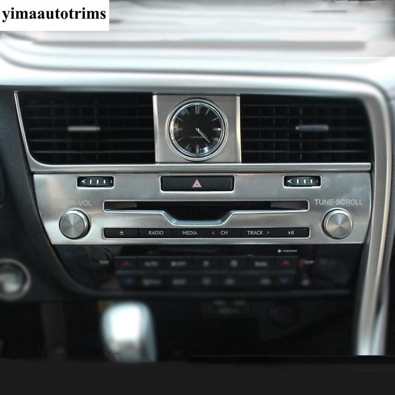 Central Control Air AC Navigation Frame / CD Panel / Multimedia Knob Cover Trim Accessories For Lexus RX 200T RX450H 2016 -