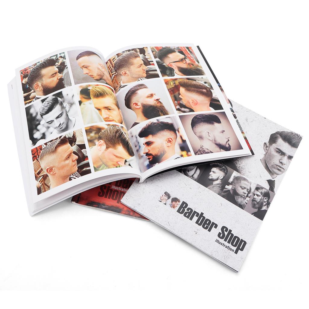 Barbershop Men's Hairstle Magazine Atlas Salon Fashion Pro Barber Book Stylist Design Illustration Album Barbershop Styling Book