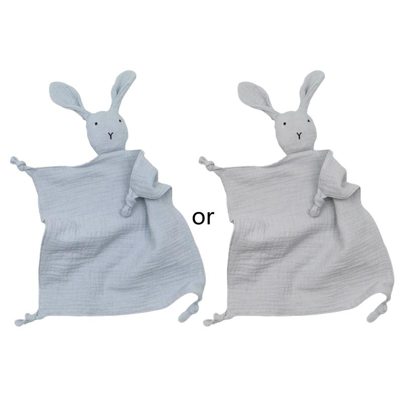 Baby Soothe Blanket Soft Gauze Bibs Teether Burp Cloth Gift Cute Rabbit for Doll Appease Towel Comfort Sleeping Cuddling