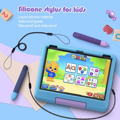 Kids Stylus Pens with Tethers Tablet Stylus Pen Easy Grip Universal Touch Screen Capacitive Stylus for iPad for Amazon Fire Kids