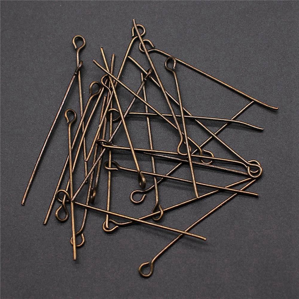 Perlenzubehör Metall-Ösenstifte Schmuckherstellung Zubehör Flachkopf-Stift