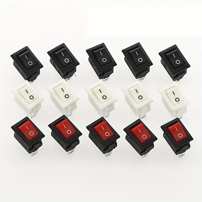 10 PCS/Lot 2 Pin 12V Car Boat Round Dot Light ON/OFF Rocker Toggle Switch Tool Black