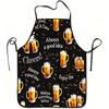 1pc Fun Beer Cheers Themed Apron with Beer Mug Print for Cooking, Gardening, Orchard Picking, Christmas, Halloween - Adjustable