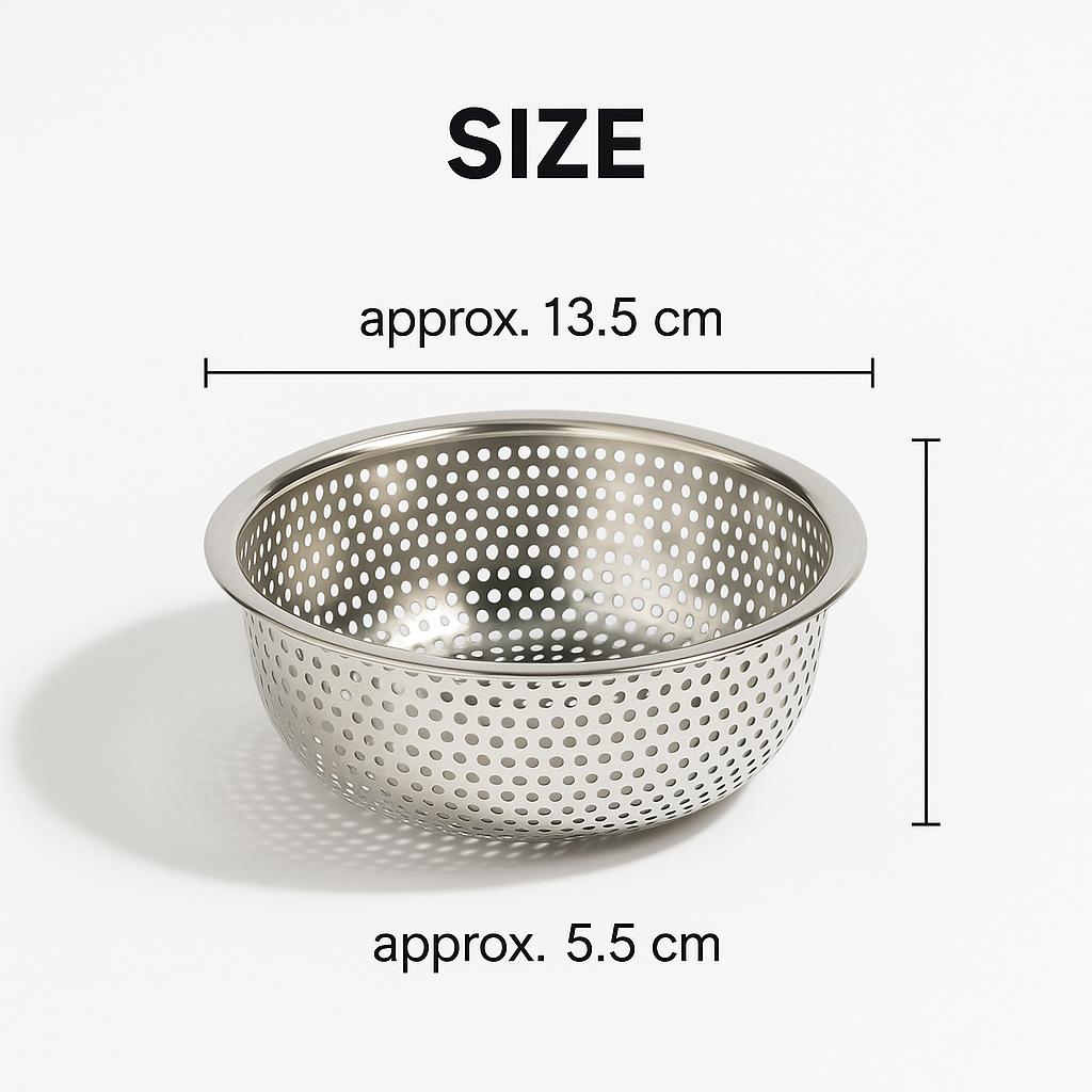 Daiso Abtropfsieb aus Edelstahl - 13,5 cm