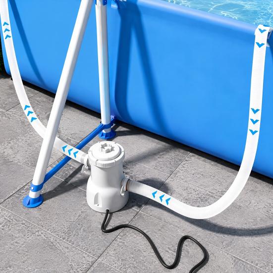 Above Ground Pool Filter Pump for Pools, 330 GPH 16W Water Small Swimming Kit Kit, Inflatable System Circulation & Filtration Cartridge