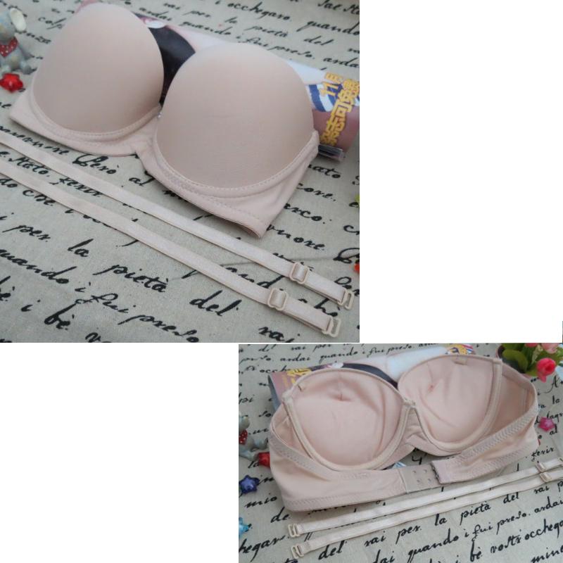Julexy AB Push Up Bralet Kadın Sütyen 1/2 Cup Sıcak Satış Askısız Dikişsiz Sütyen Dolgulu İç Çamaşırı
