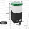 Water Bottle Feeder Automatic Drinker 1L Portable Dispenser No Drip for Hedgehogs Gliders
