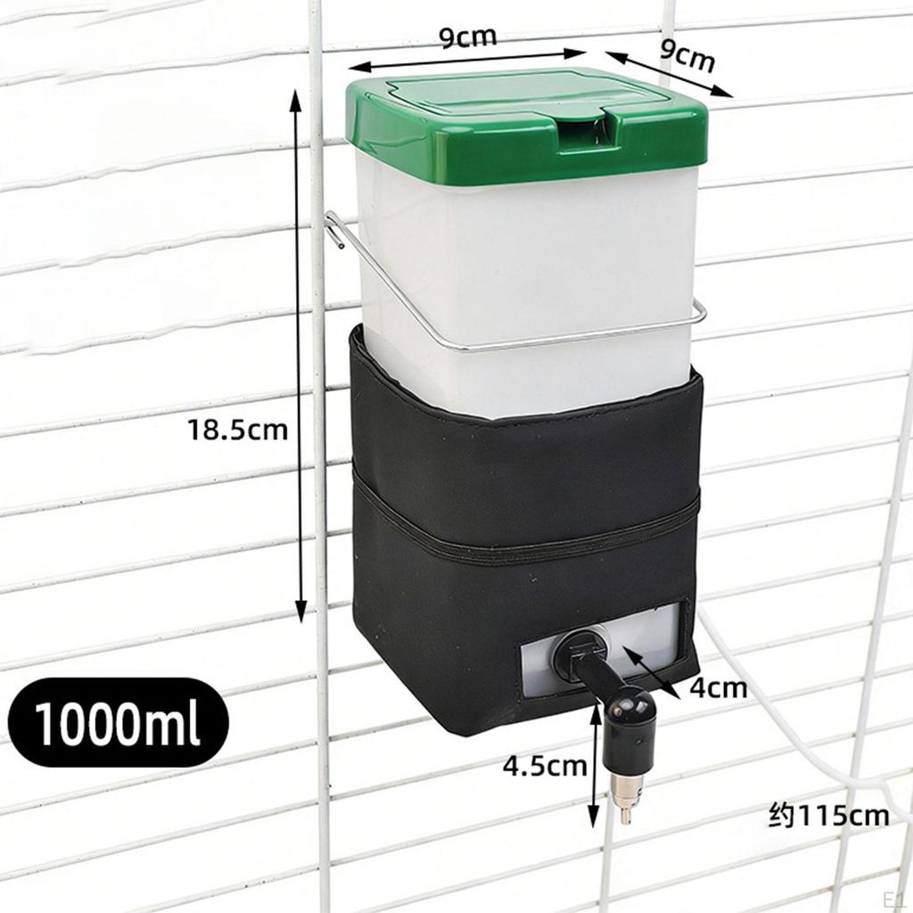 Water Bottle Feeder Automatic Drinker 1L Portable Dispenser No Drip for Hedgehogs Gliders