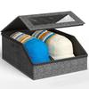 1Pc Foldable Zipper Baseball Cap Storage Box Non-Woven Dustproof Storage Box Hat Storage Box Wardrobe Storage Boxes Storage