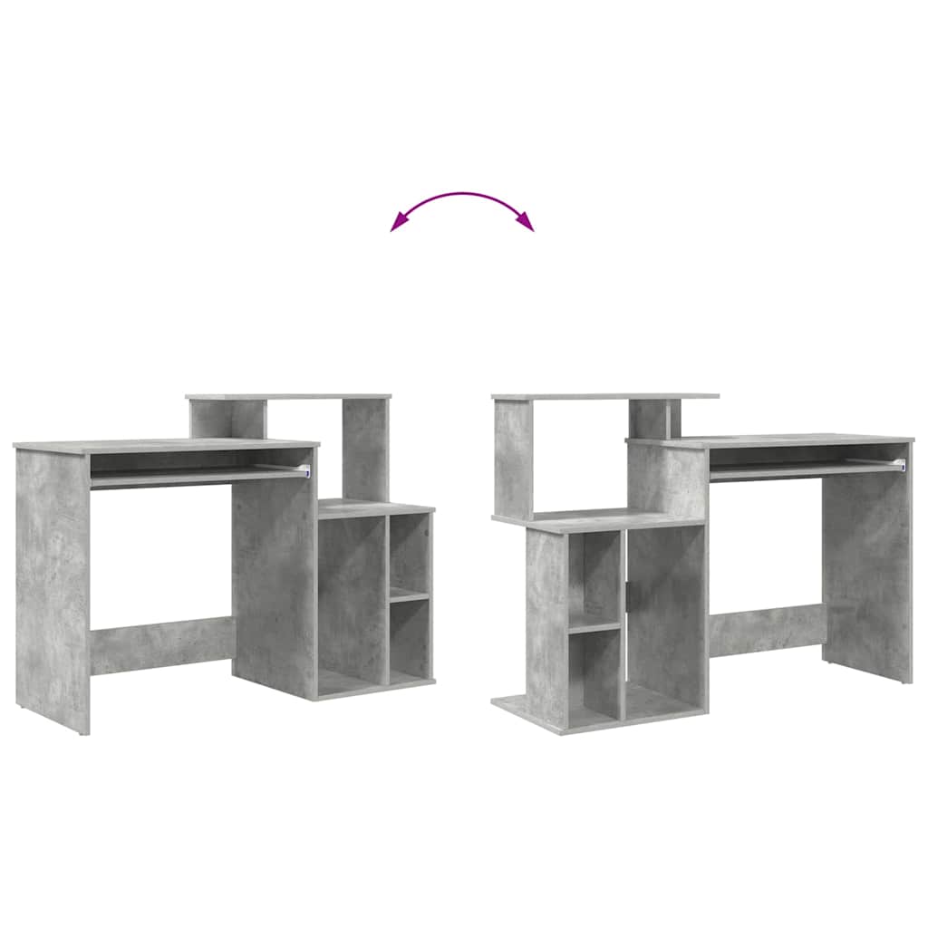 Concrete Grey Desk 120.5 x 44 x 88.5 cm Particleboard
