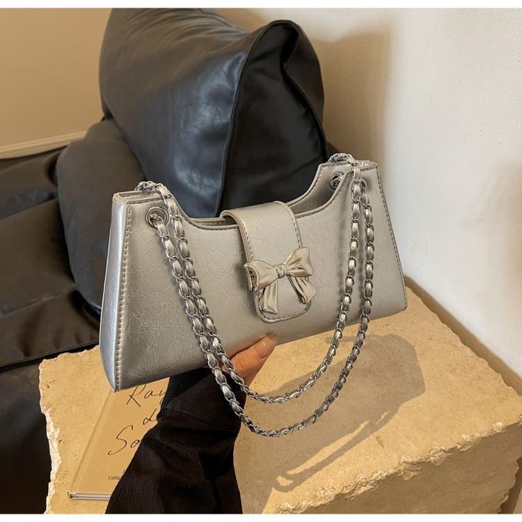 2024 New Fashion Bow-knot Shoulder Bag With High-end Design In Black