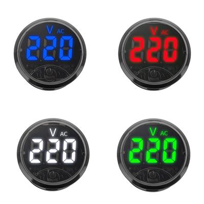 AC 50~265V  LED Digital Display Round Two-wire Voltmeter AC Digital  Voltage  Volt Detector Tester Monitor Pane
