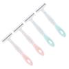 Paquete de 4 maquinillas de afeitar para mujer de 3 hojas, portátiles, ligeras, antideslizantes, para depilación femenina