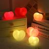 1 stk Søt Hjerte Nattlys Vinyl LED Sovelampe Nattbordslampe Touch Barnerom Nattlys For Barnerom Gratulerer med dagen Gave