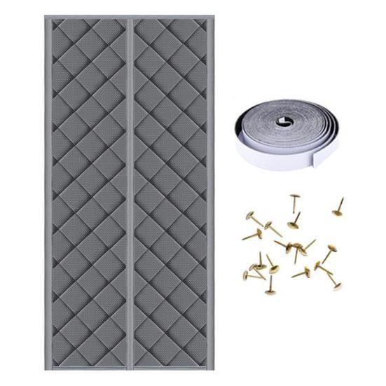 Door Curtain Fasten Tape Punch-free Thermal Insulated Privacy Protection Windproof Waterproof Center