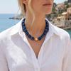 Chunky Beaded Choker Colorful Resin Beads Necklace Boho Beaded Holiday Necklace for Women Summer Vacation Beach Jewelry