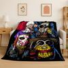 Horror Movie Character Chucky S-Scream Cartoon Flannel Blanket Soft Warm Throw Blanket for Bedroom Living Room Bed Travel Gift