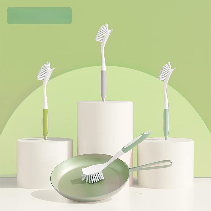 Grey Liquid Dispensing Pot Cleaning Brush