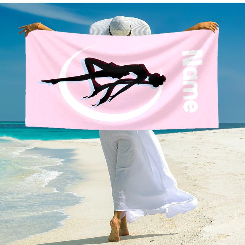 Personalized customized proof beach towel with Sailor Moon pattern - soft, absorbent,quick-drying,perfect swimming,camping&bathing