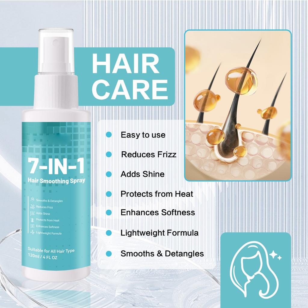 7-in-1 Hair Spray Smooth, Shiny, Strong, Volumizing And Styling Hair Spray 120ML