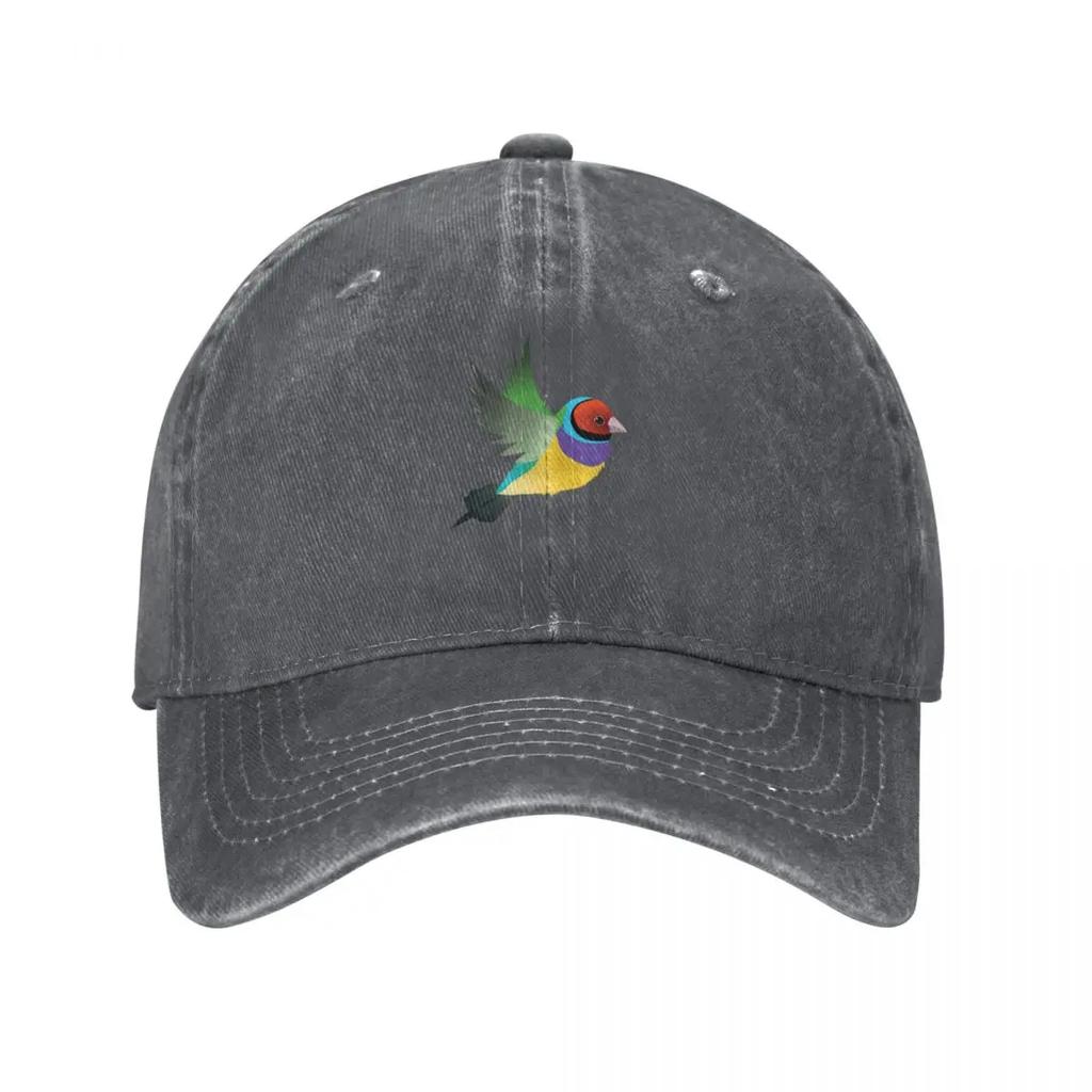 Flying Gouldian Finch Baseball Cap Black Winter Hats for Unisex Brand Unisex Cap Custom Caps Girl Unisexs