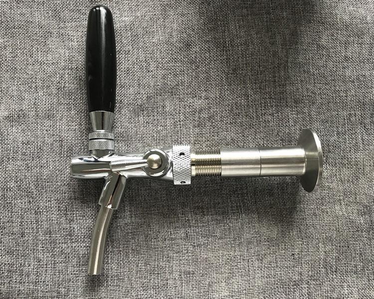 Stainless Steel Quick-Release Beer Faucet with Foam Remover and Inner Thread Valve. Quick-install Silicone Gasket
