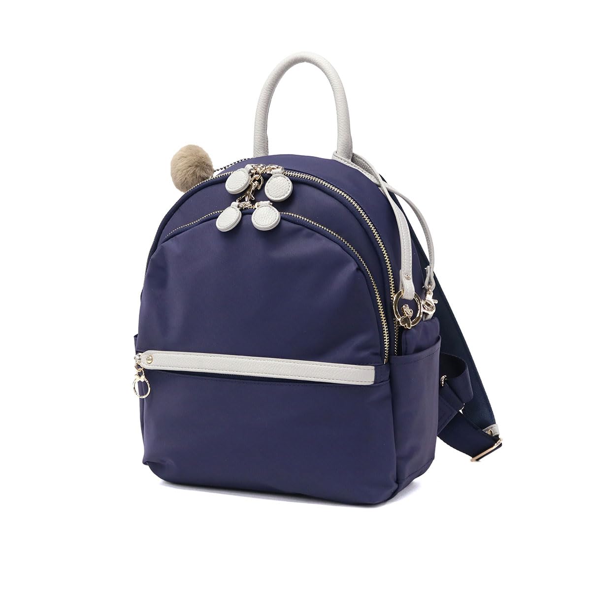 

Backpack 10L with pocket and H30 x W26 x D10cm [Kanana Project] PJ-17 No.11942 pouch, women s, navy,